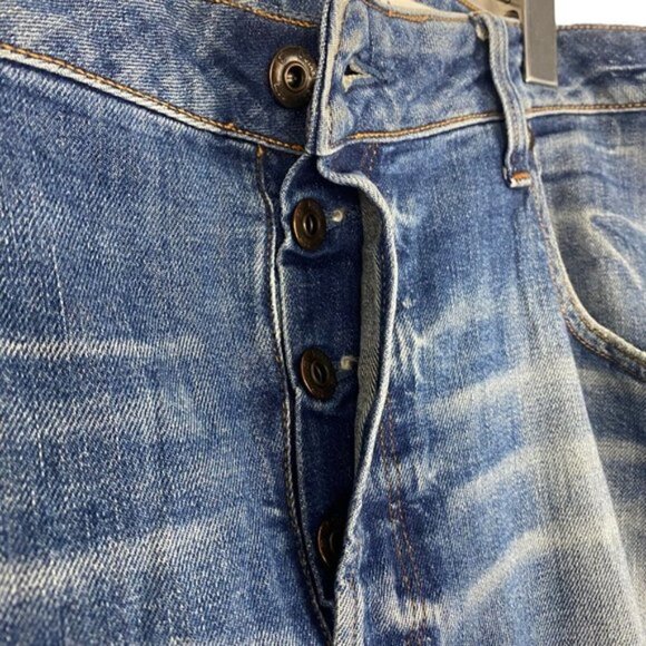 G Star Raw Men's Blue Revend Straight Restored Distressed Denim Jeans US 38 X 34 - Picture 10 of 16